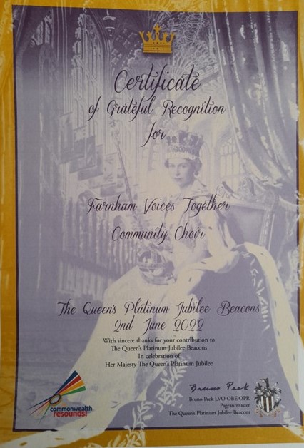 Jubilee Concert Cert